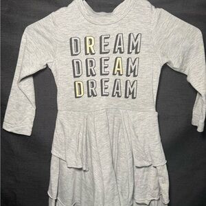 Girls' Gray 'Dream' Layered Casual Dress